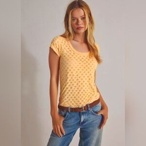 Energie Orange Polka Dot Short Sleeve Tee